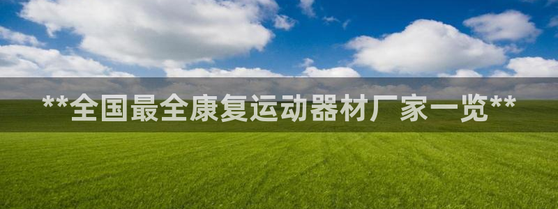 意昂3新能源：**全国最全康复运动器材厂家一览**