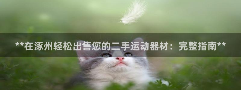 意昂3集团：**在涿州轻松出售您的二手运动器材：完整