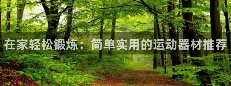意昂3官方：在家轻松锻炼：简单实用的运动器材推荐