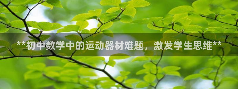 意昂3科技：**初中数学中的运动器材难题，激发学生思维**
