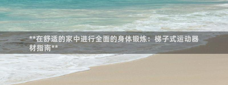 注册意昂3：**在舒适的家中进行全面的身体锻炼：梯子式运动器
