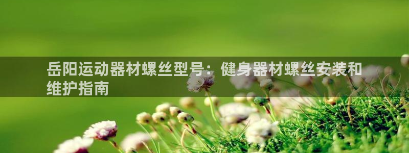意昂体育3平台假的吗是真的吗：岳阳运动器材螺丝型号：健身器材