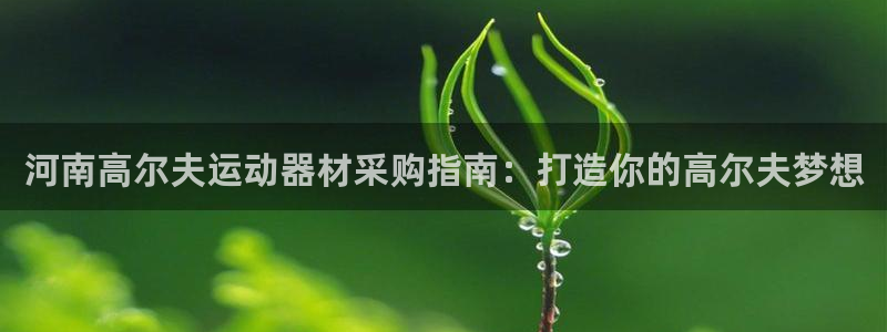意昂体育3招商电话：河南高尔夫运动器材采购指南：打造你的高尔